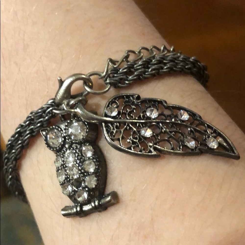 Silver charm bracelet